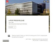 Tablet Screenshot of investor.owenscorning.com