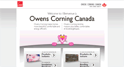 Desktop Screenshot of owenscorning.ca