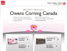 Tablet Screenshot of owenscorning.ca